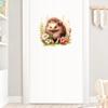 C100#Cartoon Hedgehog Wall Stickers Children's Room Background Home Decoration Mural Living Room Wallpaper Funny Decals