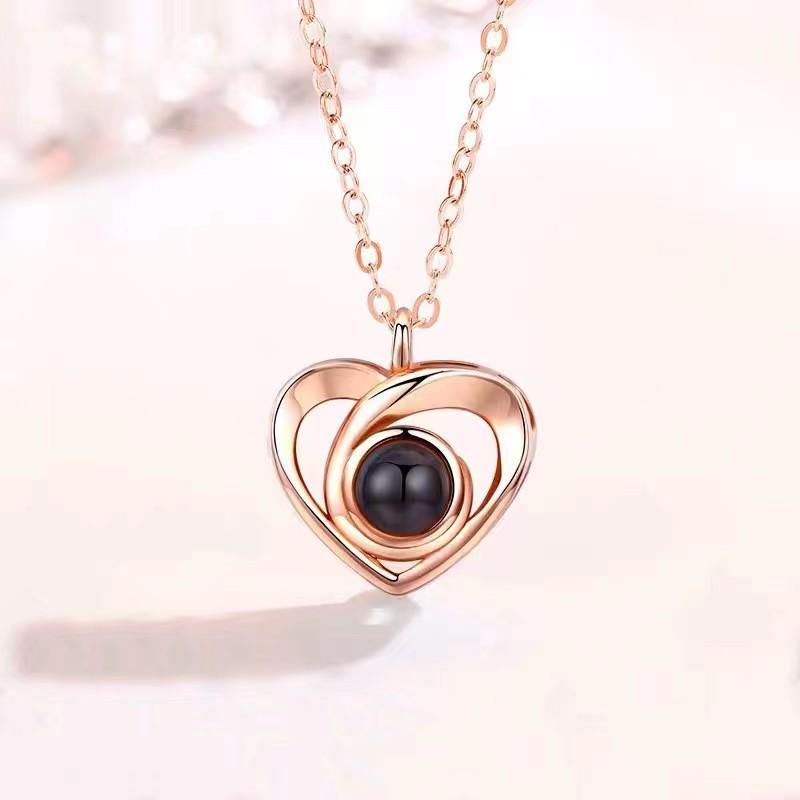 Customized Love Photo Necklace: 100 Languages 'I Love You' Pendant - Ideal for Christmas & Valentine's Gifts