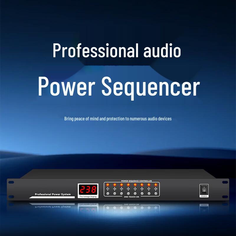 SAST SW-338V 8-Channel Power Sequencer with Voltage Display CN plug (adapter included)