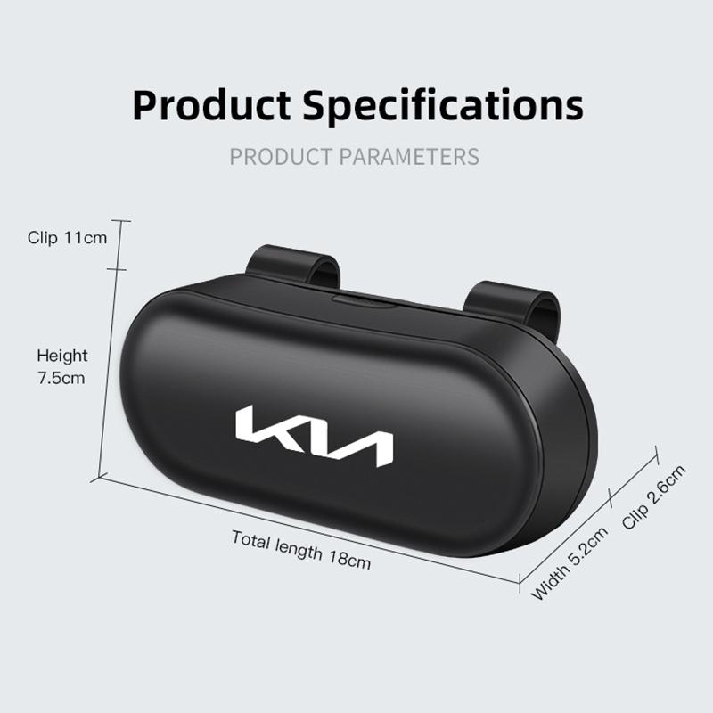 AHG1 1Pcs Car Sun Visor Sunglasses Case Glasses Storage Clip Box For KIA RIO Ceed K5 K9 Sorento Stinger Carnival Niro Soul EV6 Stonic