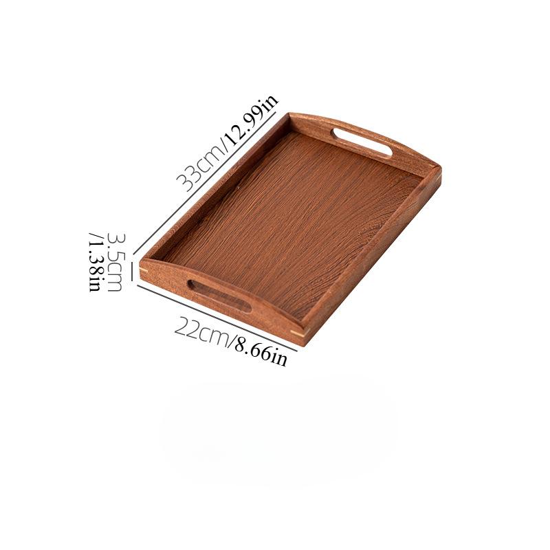 Rectangular Wooden Trays Bamboo Ebony Tea Tray Fruit Snack Coffee Breakfast Serving Trays Food Plate Platter Kitchen
