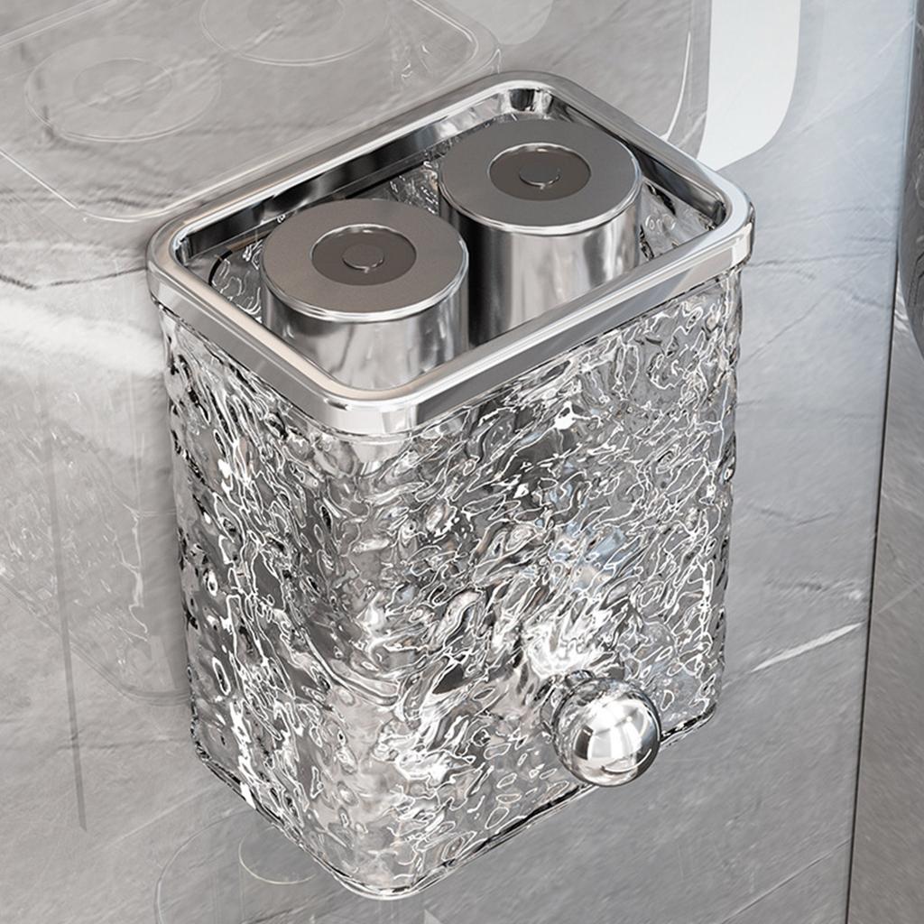 Stylish Glaciers Hanging Organizer for Toothbrush and Toothpaste Space Saving Box Self Adhesive Razors Storage Rack