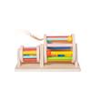 Wooden Textile Rolling Drum - Montessori Toy for Infant & Toddler Hand-Eye Coordination and Focus Development