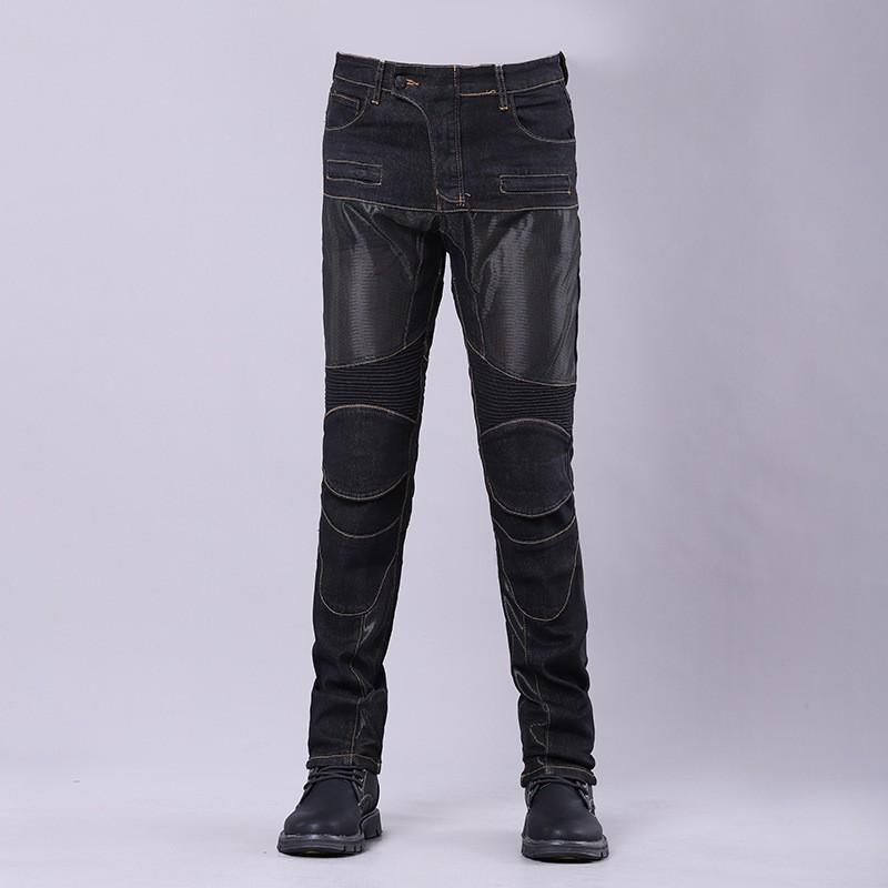 Men Women Motorcycle Riding Pants Breathable Slim Fit Cotton Blend Biker Trousers Street Touring