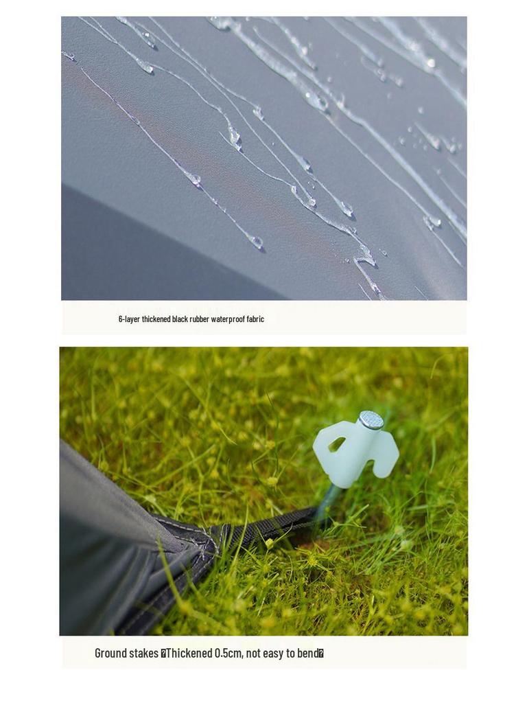 Automatisches Schnellöffnungs-Schwarzes Sonnenschutz-Zelt für Outdoor-Camping, Strand und Picknick - Tragbarer Schatten für Kinder.