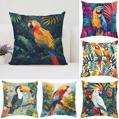 Tier Papageien Kissenbezug 45*45 Bezug für Kissenbezüge Dekorative Luxus Kissenhülle Kissenbezüge für Kissen 45x45 Heimdeko