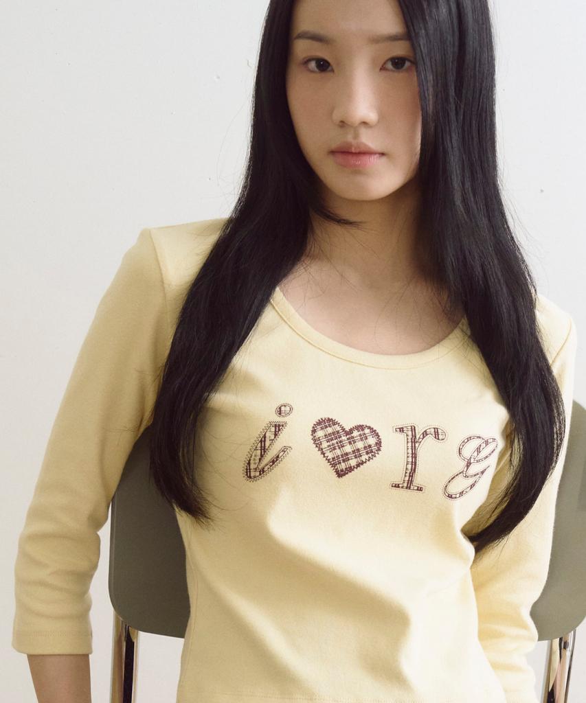 Loginaenloji I Luv Rnr Check Point Long Sleeve Lemon