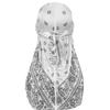 Trifong Durag weißes Paisley glänzender Stoff Piraten Kopftuch Hip Hop Tanz Wellen Kappe Du-rag Rapper Breakdance Tänzer Kopftuch Haarkopfhautschutz