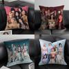 HHana Girl Group Cushion Cover Pillowcase Ultra Soft Skin Friendly Fabric Cloud Like Comfort Concealed Zipper