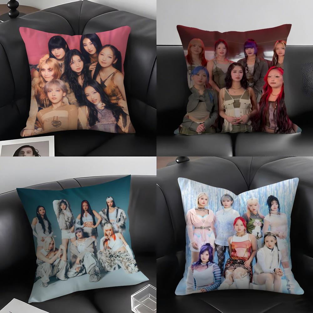 HHana Girl Group Cushion Cover Pillowcase Ultra Soft Skin Friendly Fabric Cloud Like Comfort Concealed Zipper