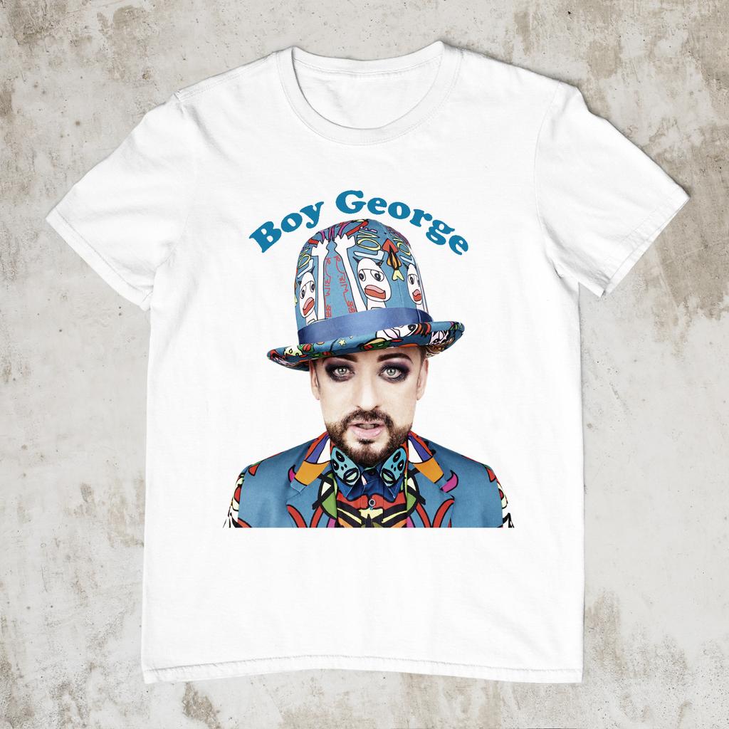 Boy George Singer Collection Short Sleeve White All size T-Shirt AH1212