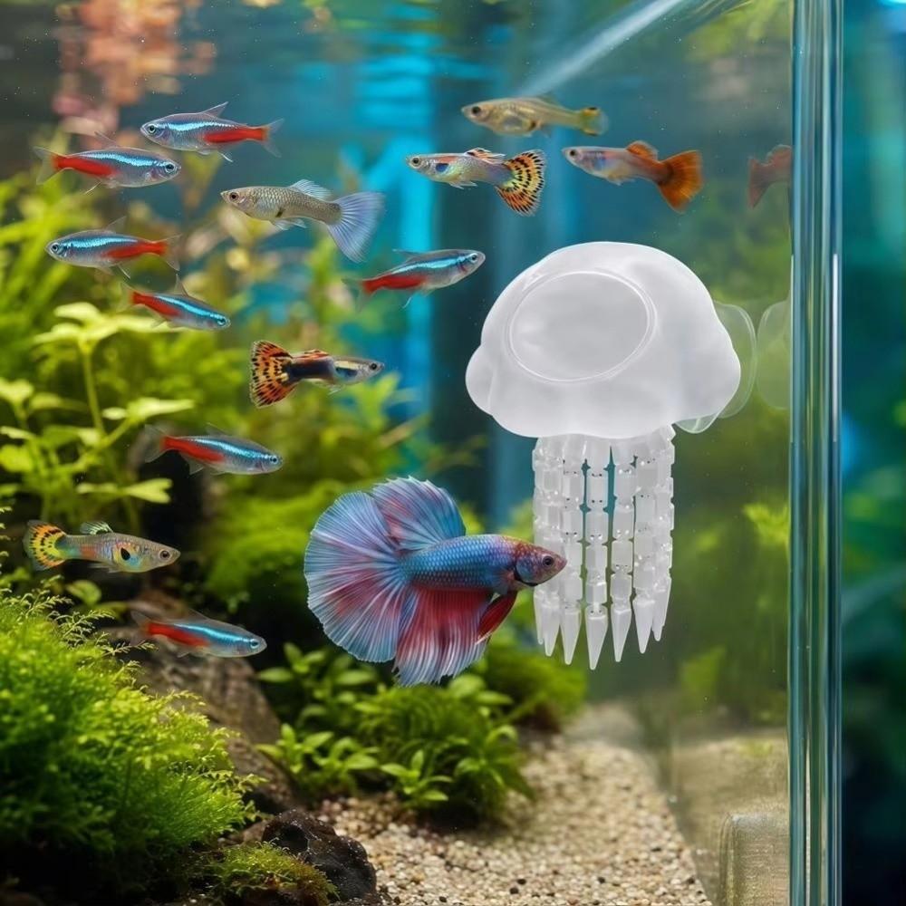 Jellyfish Shape Aquarium Hideout Cave 3D Printed Fish Tank Hiding Cave Betta Fish