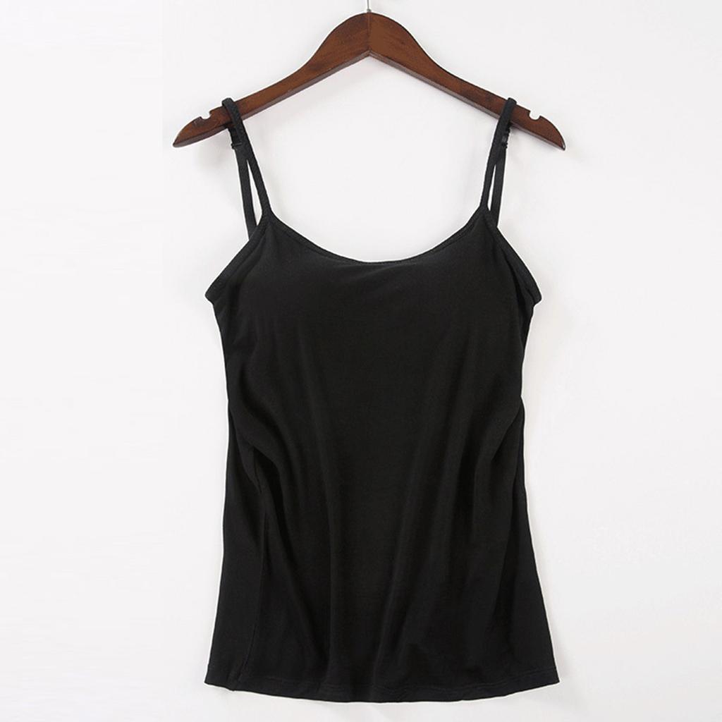 Frauen mit Brustpolstern, einem Leibchen, dünnen Trägern, Unterwäsche, Sport-Bottom-Shirt