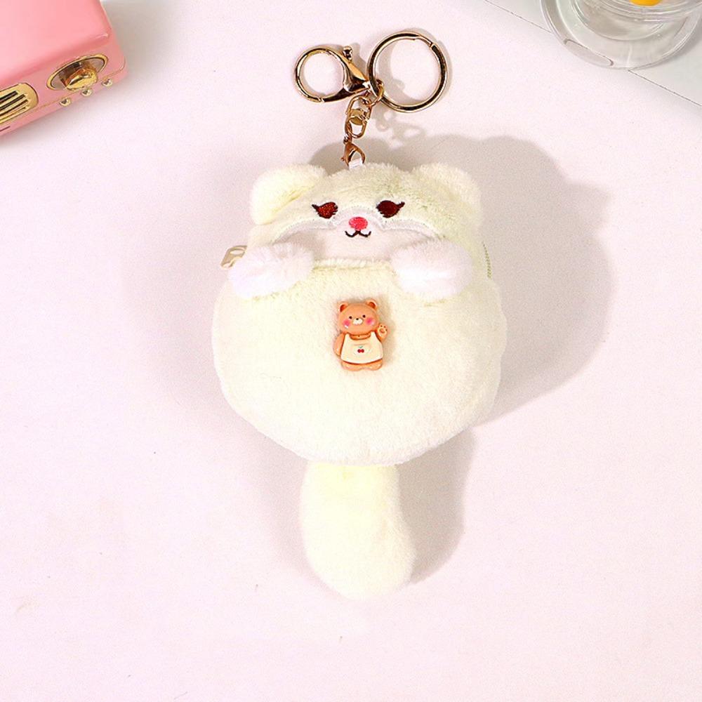 Mit Schlüsselanhänger Plüsch Geldbörse Tier Cartoon Plüsch Null-Geldbörse Tier Geldbörse Frauen Mädchen