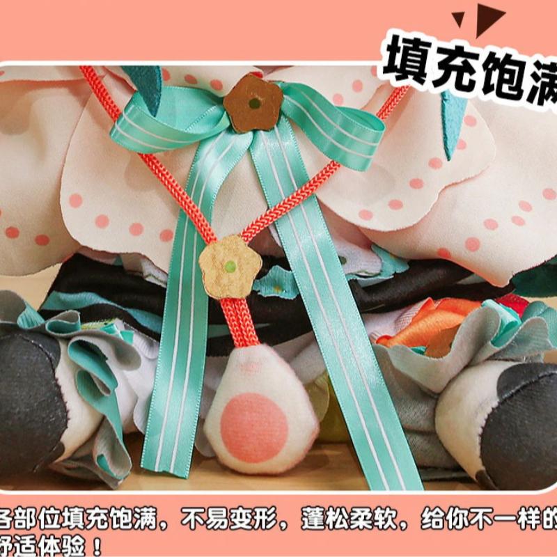 Anime Bow Hatsune Miku Plush Doll Cute Cartoon Hatsune Stuffed Plush Dolls Toys Children Companion Soft Pillow Birthday Gifts