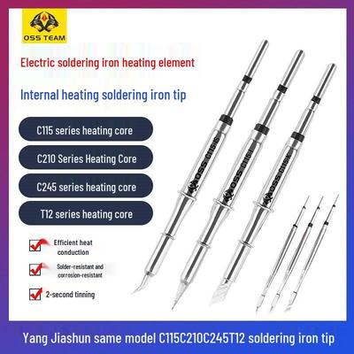 OSS T12 Electric Soldering Iron: C245 Internal Heating, JB Sharp, C115 Heating Core, C210 Tip