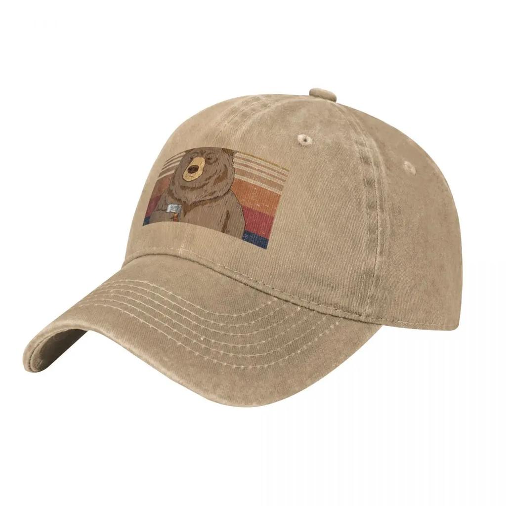 Thats What I Do I Drink Bourbon I Hate People And Know Things Bear DrinkingTShirCap Baseball Cap Black Unisex Hats Womens