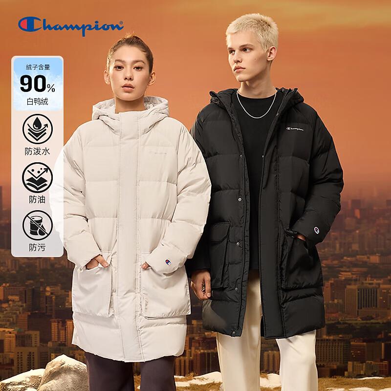 Champion Unisex Long Hooded Down Jacket