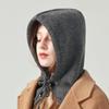 Herbst- und Winter- Sturmhaube - Elastische Kapuzenmütze mit Druckknopfverschluss, Verdickte Warme Sturmhaube für Herren/Damen