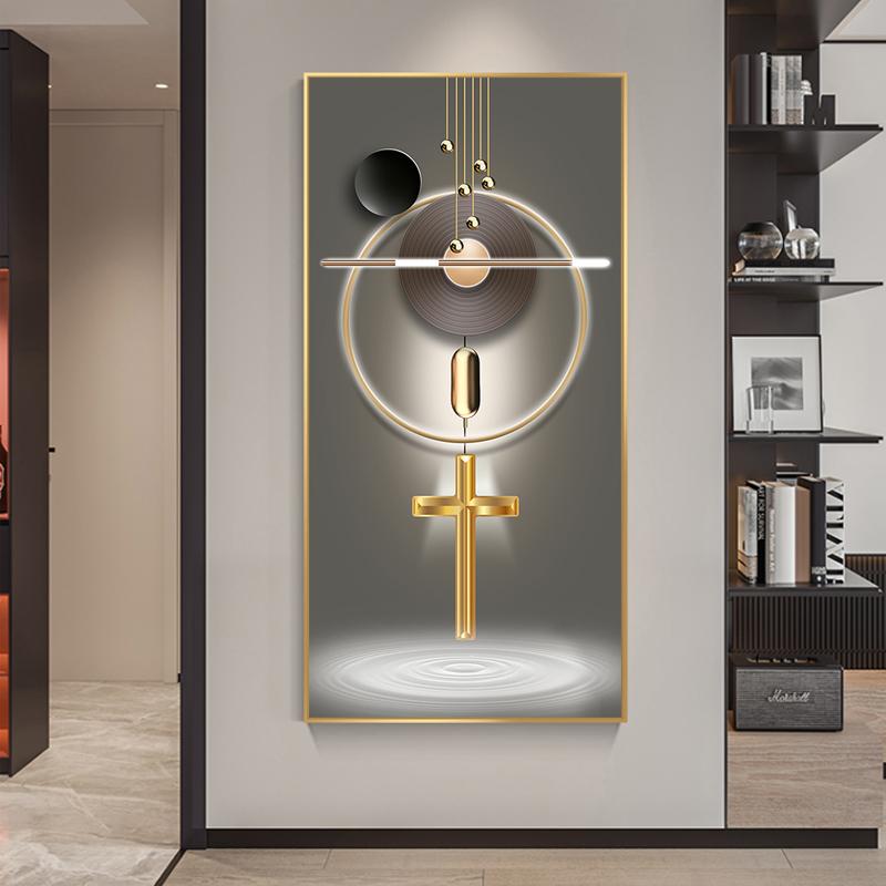 Abstract Leaf Light Luxury Butterfly Canvas Painting Deer Moon Decorative Wall Art Golden Living Room Bedroom Decor Cuadros