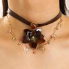 Y2K Spicy Sweet Girl Leather Choker: Cross Ultra-Short, Heavy-Duty Chain Collar