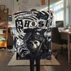 1PC GHOST Print Flannel Blanket, High quality Comfortable for All Seasons, Home Decor, Warmth and Comfort, Perfect for Christmas Gifts159