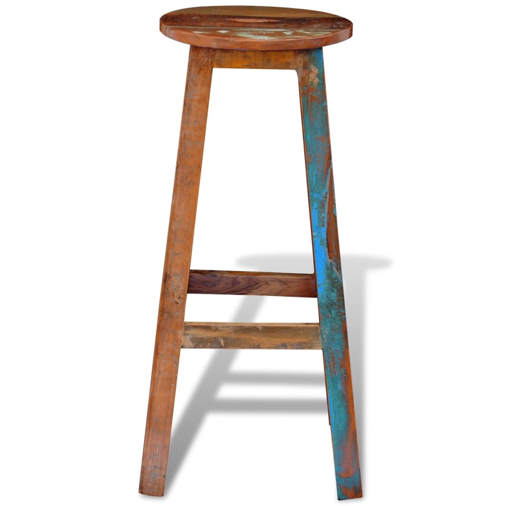 Vidaxl Bar Stool, Solid Reclaimed Wood