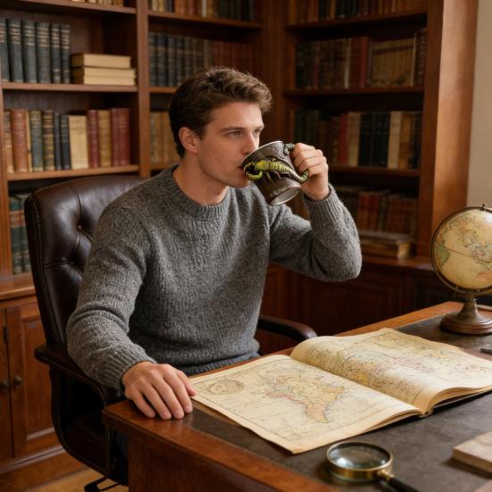 Gotische Skorpion Tasse 3D Skorpion Kaffeetasse mit Henkel Harz Teetasse Geschenke für Männer Frauen Heim Büro Dekoration