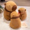 Capybara Plush Toy with Scarf- Cute Capybara Stuffed Animal for Adults - Soft and Kawaii Capibara Plushie