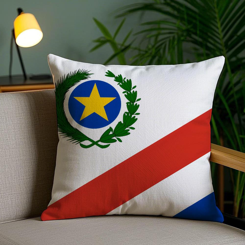 Paraguay Flag Cushion Cover Soft Short Plush Double-Sided Printing Home Decor Machine Washable Pillow Case Gift