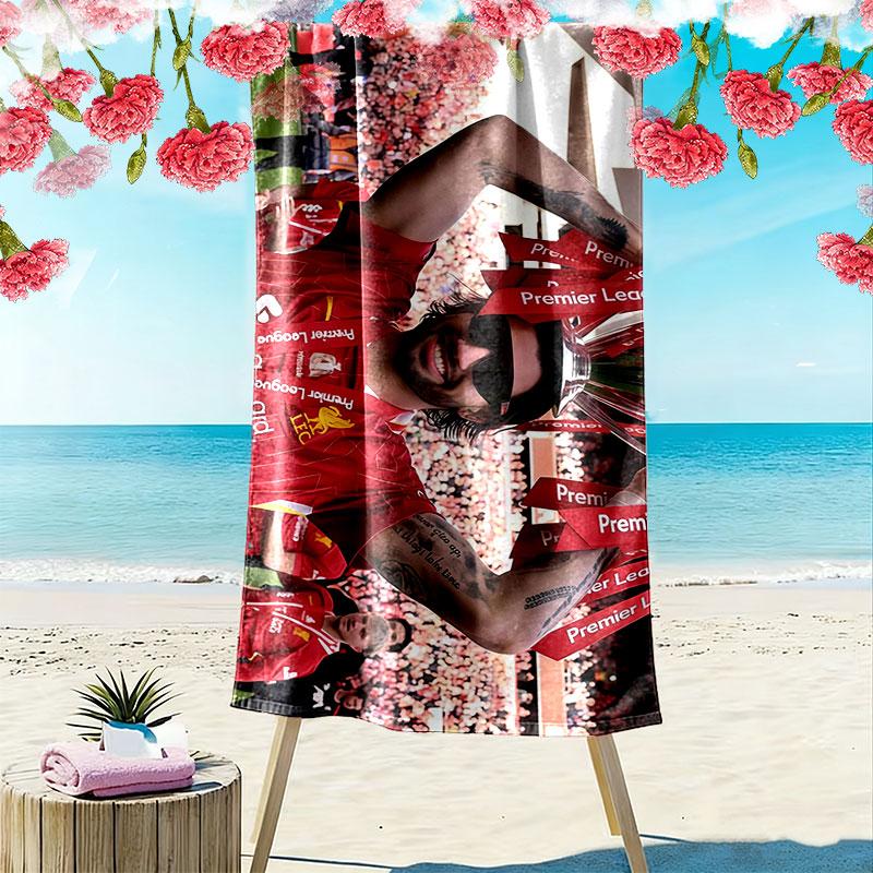 Dominik Szoboszlai Print Beach Towel, Large Soft Quick Dry Towel for Beach Camping Swimming