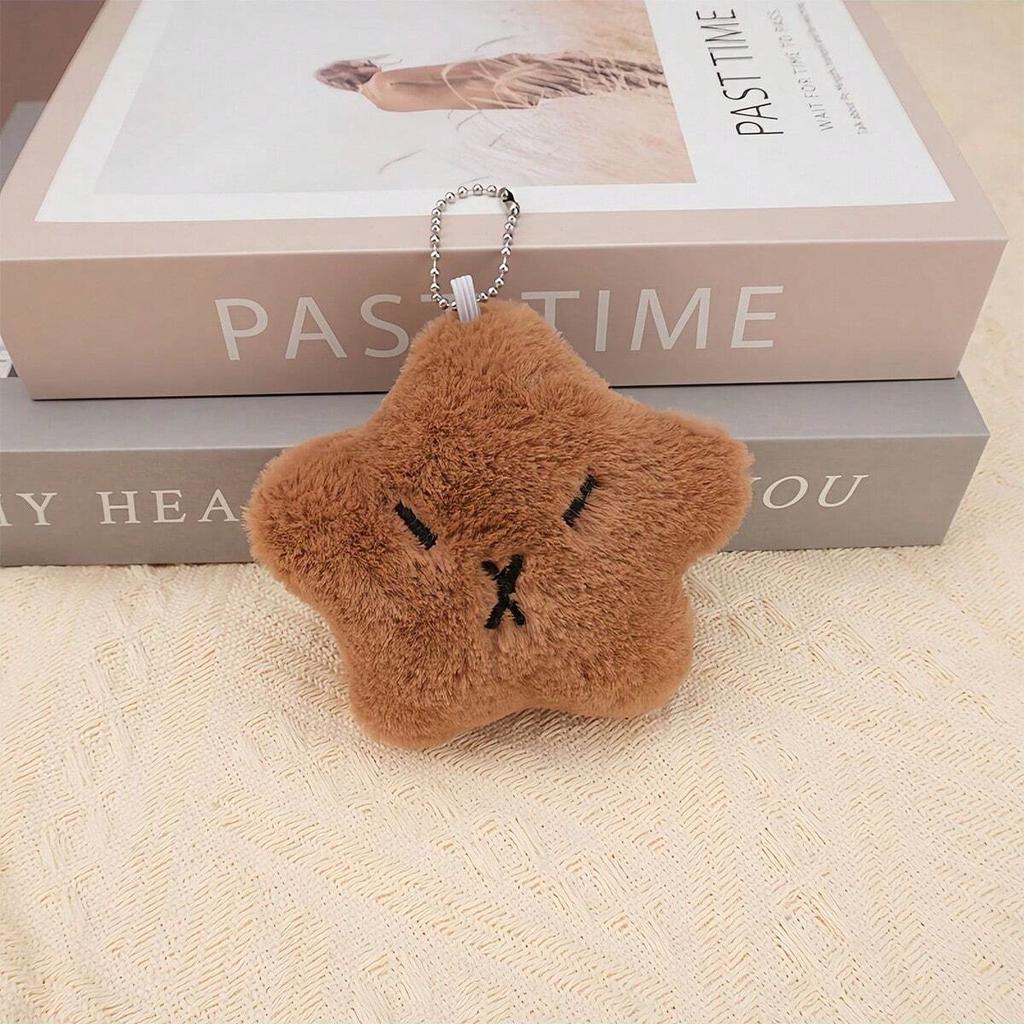 2pcs Kit Push and Squeak Star Plushie Cute Fidget Stress Relief High-Quality Toy Adorable Keychain Accessory ideal for Girls