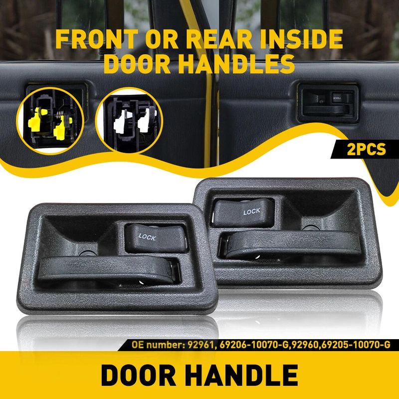 

1 Pair ide Door Handles Interior Left Right for Jeep Wrangler 1987-2006/Jeep CJ 1976-1986 Inner Accessories 55176477AB