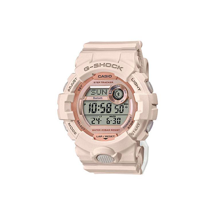 Casio G-Squad Series 200M Water Resistant Quartz Movement Resin Strap Watch Men watches Pink GMD-B800-4 Pink Watch Dial