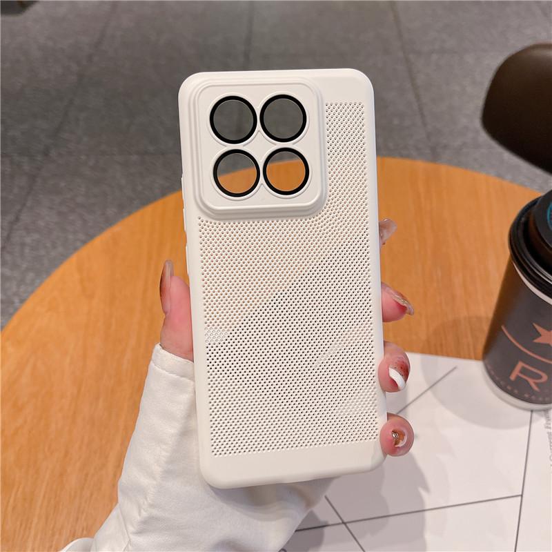 Visiškai dengiantis šilumą išsklaidantis dėklas su objektyvo plėvele, skirtas „Xiaomi 14 13 13T Pro“ itin kvėpuojančiam aušinimo tinkleliui, kietam kompiuterio užpakaliniam apvalkalui