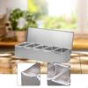 Condiment Holder, Stainless Steel Box, Storage Tray, Dispenser, Spice Jars,