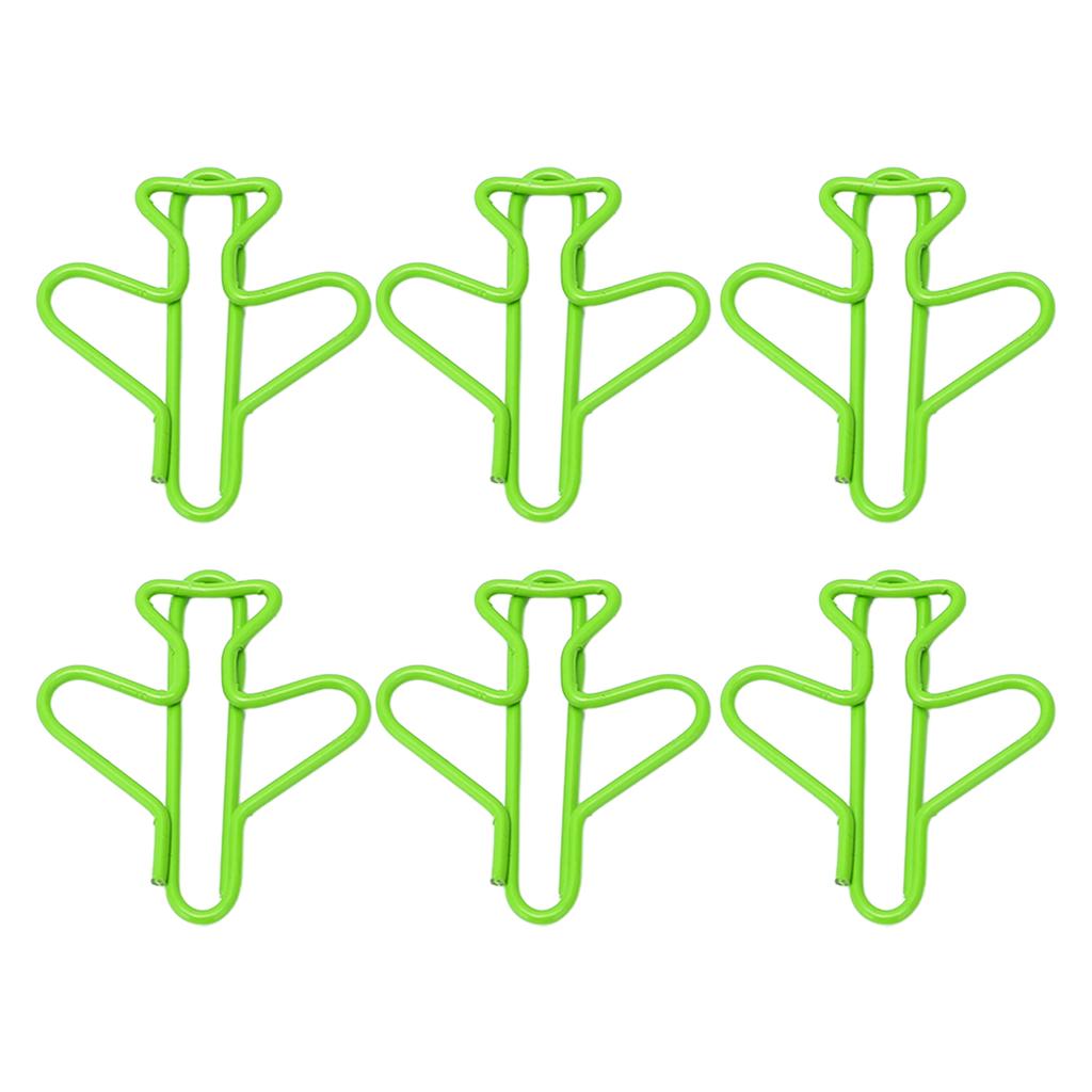 100Pcs Cute Paper Clips Plane Shape Design Covered Wire Bright Color   Paperclips for Scrapbook Card Papercraft