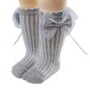 New Spring and Autumn Babies' Socks Spanish Baby Knee-Length Big Bow Dress Socks Solid Color Striped Stockings