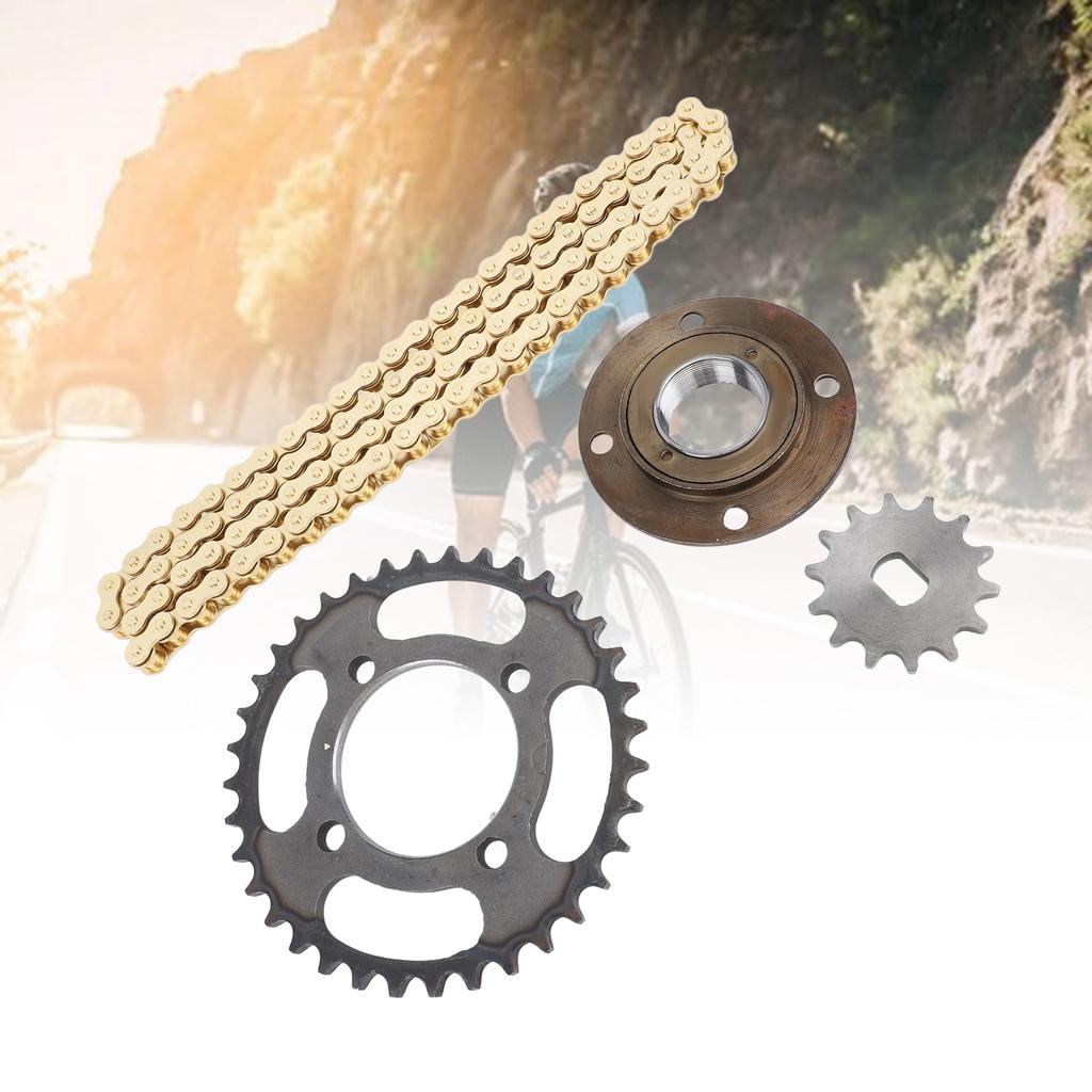 420 Kettenradsatz 96 Kettenglieder ID 12x17mm 14Z vorderes Kettenrad 36Z hinteres Kettenrad Leerlauf ohne Zähne