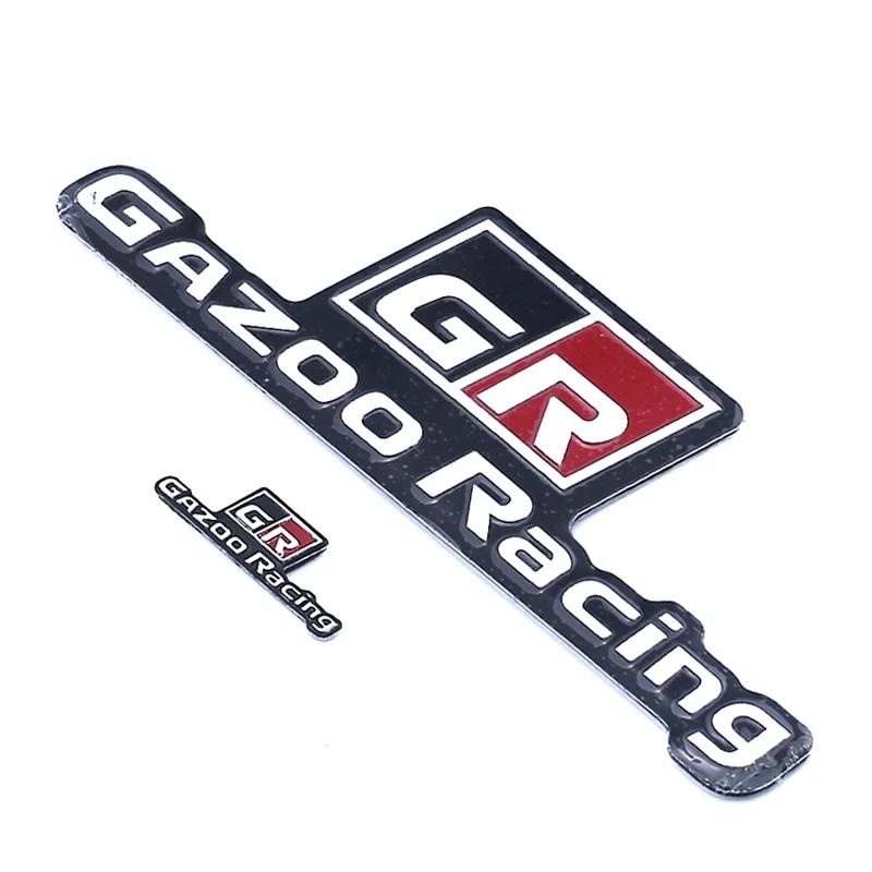 For Toyota GR Sport Gazoo Racing C-HR RAV4 Mirai Avensis Prado Camry Rav4 3D Metal Car Sticker Logo Labeling Emblem Badge Decals