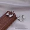 Silver Needle Circle Earrings, Fashionable High-End Copper Ear Hoops, Light Luxury, Versatile Jewelry Accessory.