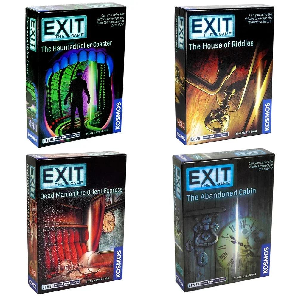 Exit Game Die Verlassene Hütte Die Geisterachterbahn Toter Mann im Orient-Express Das Haus der Rätsel Karten-Brettspiel