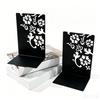 2 Pcs Metal Bookends L-Shaped Reinforced Support Book Holder with Non-Slip Pads