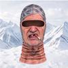 3D-gedruckte Vollgesichtsmaske für alten Mann, winddichte Winter-Skimütze, lustige realistische Gesichtsbedeckung für Motorrad, Wandern, Outdoor-Sport
