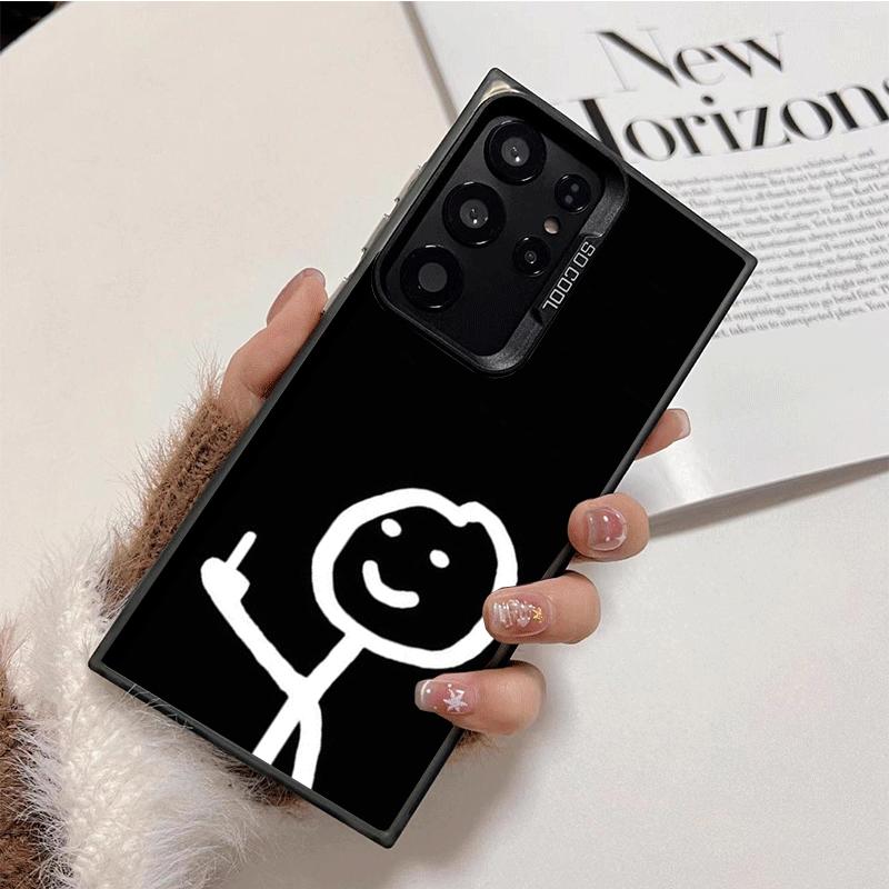 Funny Stickman Matchman Shockproof Phone Case for Samsung Galaxy S26 Edge S25 Ultra S24 FE S23 Plus S21 Cover Anti Fall Fundas