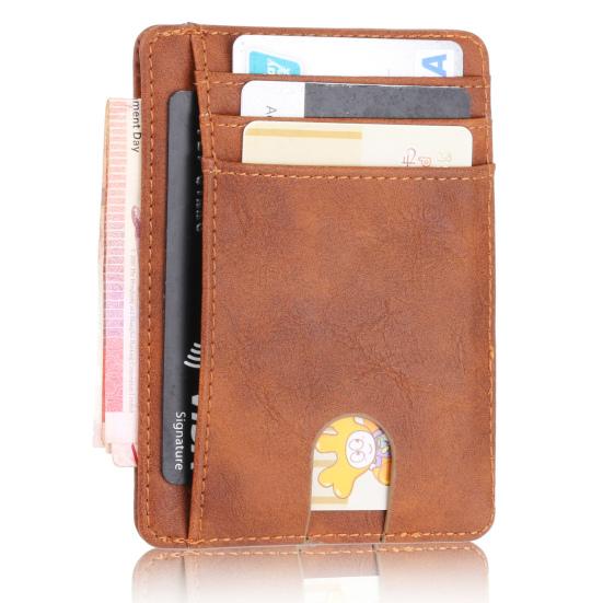 Mini Portafoglio Antimagnetico Resistente all'Usura Multi Scomparti Ampia Capacità Custodia Protettiva Minimalista Anti Rfid Portafoglio per Carte d'Identità e Credito Regalo Aziendale