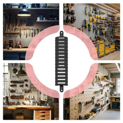 Heavy-Duty Magnetic Wrench Organizer Adjustable Magnetic Wrench Rack Wall-Mounted 14-Slot Wrench Holder Toolboxes Organization