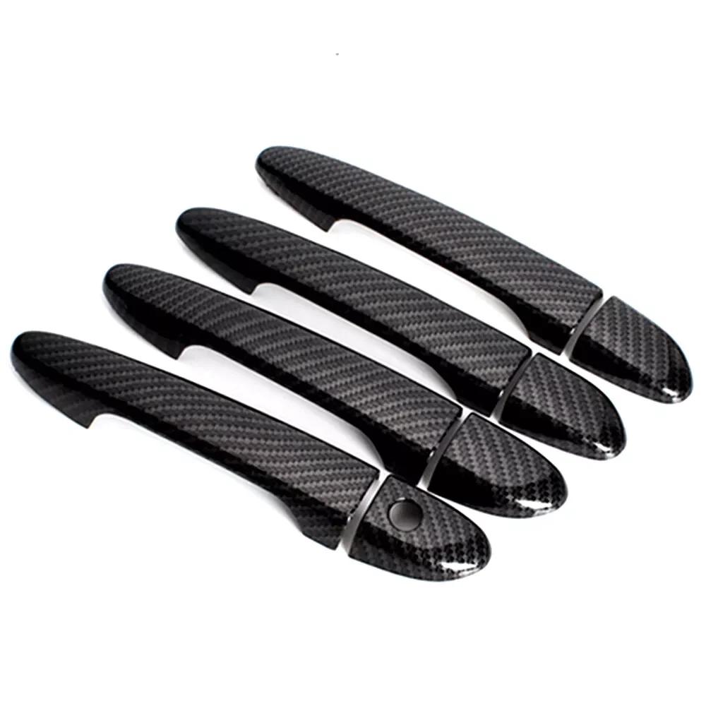 LHD For Mazda 2 3 6 CX3 CX5 2014 2015 2016 2017 2018 2019 Car Smart Keyless Door Handle Cover Trim Carbon Fiber Accessories