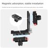 Supporto Magnetico a Rilascio Rapido in Lega di Alluminio per Action Cam con Adattatore Treppiede Filettato da 1/4" ed Estensione Cold Shoe