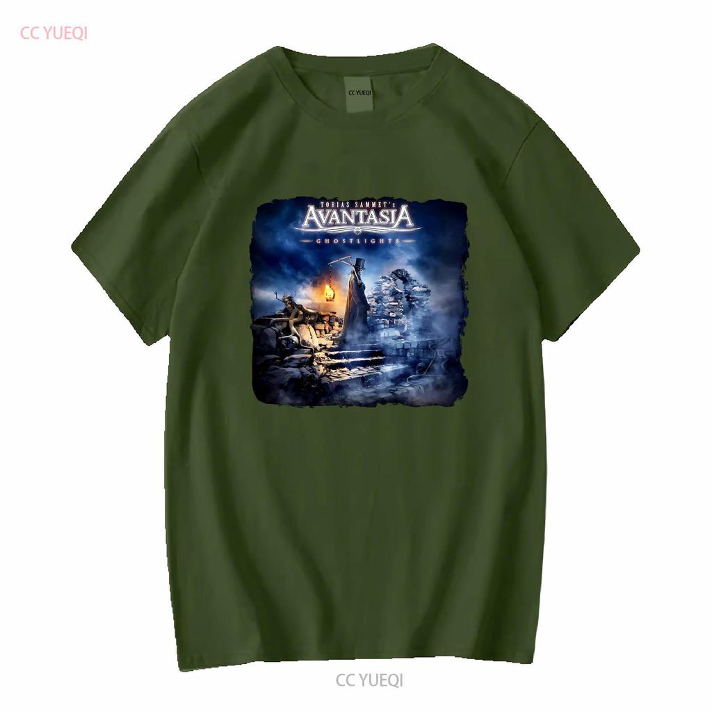 New Rare Avantasia Band Ghostlights Cotton Black All Size T Shirt S 5XL HP6 long or short sleeves vintage Washed Comfortable